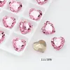 Dongzhou Cristal 12mm Forma de Coração Strass de Vidro Fundo Pontiagudo Strass Galvanoplastia a Vácuo Cor Coração Positivo Acessórios para Joias DIY Personalização