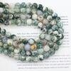 Ventas Directas de Fábrica Patrón de Árbol Natural Piedra Cuentas Sueltas Accesorios para Joyería DIY Cuentas Hechas a Mano Patrón de Árbol Ágata Cuentas Redondas Venta al por Mayor