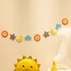 Triângulo de Feriado Decoração de Festa de Aniversário Infantil Bandeira Banners Bandeira de Bebê Arranjo de Flores Quarto Infantil Um Ano