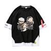 Luta de Feitiços De Volta Camiseta de Manga Curta Anime Circundante Roupas Falso Duas Peças Verão Manga Curta Trio Japonês Stick de Polygonum T-shirt Youren