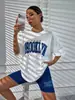 Camiseta casual holgada y shorts ajustados para mujer, corte slim, adecuados para usar en casa, cómodos, transpirables, bonitos, elegantes y nuevos