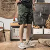 2025 Shorts Finos Americanos Calças de Verão Macacões Casuais Largos Retos Marca Tendência Masculino Bonito Calças Pretas