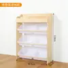 Estante de Armazenamento de Brinquedos de Madeira para Crianças, Grande Capacidade, Armário de Armazenamento de Livros Ilustrados para Bebês de Múltiplas Camadas, Armário para Casa e Jardim de Infância