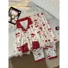 Pijama de mujer estilo coreano para otoño, de manga larga, talla grande, cárdigan holgado, adecuado para usar al aire libre, engrosado, tipo algodón, 200 gramos, conjunto de ropa para el hogar