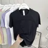 Camiseta Deportiva Lulu Bling Exclusiva de Mostrador Refrescante de Secado Rápido para Mujer, Manga Corta de Yoga sin Costuras con Tacto Amigable con la Piel