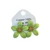 Pendientes de flores de primavera y verano para mujer, con aguja de plata S925, elegantes y femeninos, con pintura en aerosol de metal y cinco hojas.
