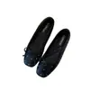 Sapatos Mary Jane Planos com Bico Quadrado e Rebite de Laço para Mulheres, Sola Macia, Primavera/Outono, Retrô, Corte Baixo, Novos, Sapatos Femininos Versáteis