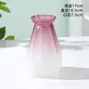 Jarrón de Vidrio Sódico-Cálcico Transfronterizo al por Mayor, Tarro de Almacenamiento de Vidrio, Estilo Geométrico Degradado Mate de Lujo Ligero, Decoración para Arreglo Floral de Sala de Estar