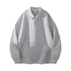 Camiseta Básica de Manga Larga Ajustada para Hombre y Mujer, Top Blanco Liso Holgado para Otoño