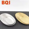 Plato Ovalado de Acero Inoxidable Coreano, Plato Creativo Dorado con Forma de Huevo, Plato Dorado para Barbacoa con Forma de Huevo, Molde Dorado para Hornear con Forma de Huevo