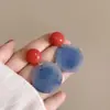 Pendientes Retro Estilo Hong Kong para Mujer 2026 Nuevo Estilo Popular Pendientes de Botón de Gama Alta Únicos Clips para Orejas Diseño Francés Accesorios de Pendientes Exagerados