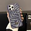 Capa de Celular de Luxo Europeia e Americana de Alta Qualidade com Brilhos de Diamante Strass Ondulada para Água Adequada para iphone16promax Capa Protetora