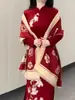 Novo cachecol de outono e inverno estilo coreano, de cashmere sintético, dupla face com cadeado de coração, versátil para ambientes com ar condicionado, xale quente, aquecedor de pescoço para estudantes