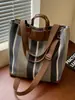 Bolsa de Tela Rayada para Mujer 2026 Nueva Moda Trendy Versátil Casual Bolso de Hombro Gran Capacidad Bolso Cruzado Tote