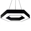 Lámpara de araña LED de forma especial personalizada creativa hexagonal para oficina centro comercial gimnasio sala de baile lámpara de modelado