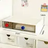 Caja de Almacenamiento de Escritorio Caja de Papelería Caja Plástica a Prueba de Polvo Caja de Acabado Portabolígrafos para Ins Gabinete Oficina Cinta Adhesiva Almacenamiento de Accesorios para el Cabello