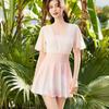 Marca Hot Spring Trajes de Baño Tallas Grandes para Mujer Adelgazante Hot Spring Varilla para Levantar Nuevo Sentido de Alta Gama Más Gordo Más Gordo Traje de Baño