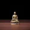 Estátua Antiga de Buda em Latão Puro Buda Tathagata Guanyin Sakyamuni Ksitigarbha Bodhisattva Artesanato de Metal para Mesa Ornamentos