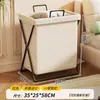 Cesto de Roupa Suja Dobrável Doméstico Grande Capacidade Cesto para Roupas Sujas de Banheiro com Tampa Cesto de Roupa Suja para Banheiro