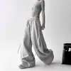 Calça Jogger Plissada com Cordão Estilo Retrô Americano para Homens e Mulheres, Novo Estilo Outono, Calça Casual Solta com Caimento, Calça de Pernas Largas Preguiçosa Plus Size