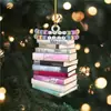 Pingente de Livro de Novo Produto Transfronteiriço, Pingente de Natal em Acrílico, Decoração de Árvore de Natal, Pingente Decorativo