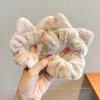 Elástico de cabelo para intestino grosso outono e inverno pelúcia orelhas de gato feminino fofo faixa de cabelo corda de cabelo alta elástica durável faixa de cabeça adorno de cabeça