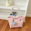 Comercio Exterior Transfronterizo Retro Viaje al Trabajo 2026 Textura Popular Atuendo de Moda Bolso Tote de Gran Capacidad Bolso de Hombro Debajo del Brazo Mujer