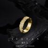 Anillo de Plata S925 con Moissanita de Diseño de Pista de Estrellas de Estilo Europeo y Americano de Venta Caliente Transfronteriza Lujo Accesible Anillo Versión Alta Fábrica de Origen