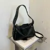 Bolsa de Mão com Rebites da Moda 2026, Bolsa Quadrada Pequena para Mulheres, Novo Estilo de Verão, Luxo Leve, Bolsa de Ombro Chique, Bolsa de Axila para o Dia a Dia
