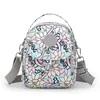 Bolso de Hombro Casual Estampado para Mujer Bolso Tipo Concha Nueva Mochila Pequeña de Nylon para Mujer Bolso para Teléfono Móvil Bolso para Llaves