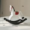 Caballo mecedor de madera creativo pintado, pequeños adornos de escritorio, decoración para sala de estar, estudio, oficina, modelo de mueble para vino
