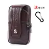Nova Bolsa de Cintura para Celular de Couro de Vaca Genuíno Masculina Multifuncional à Prova d'Água Couro de Camada Superior Bolsa Transversal de Couro com Cinto de Uso Cintura de Negócios Shihuai