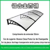 Suporte de Liga de Alumínio Toldo Pátio Externo Terraço Janela Porta Beiral Guarda-sol Placa de Policarbonato Resistente Toldo à Prova de Chuva Vidro