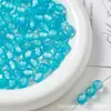 Cuentas de Resina Ojo de Gato con Purpurina Fina Cielo Estrellado de Núcleo Suave para Pulsera, Collar, Cadena de Teléfono Móvil, Llavero, Accesorios para Colgar en Bolsos
