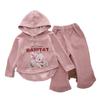 Meninas Primavera Roupas Academia Estilo terno de manga comprida com capuz Suor Infantil Conjunto de Duas Peças Estilo Ocidental Infantil Primavera e Outono Bebê Na Moda