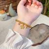 Pulsera de Bolas de Meteorito Pu Zuo Jiu No se Desvanece Sha Jin Xing Yue Martillo Punto de Taladro Incrustado Pulsera de Bolas de Transferencia de Planeta