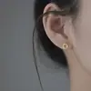 Pendientes de aro cuadrados de plata de ley S925 pendientes de hoja de circonita moda de otoño 2021 para mujer pendientes de alta calidad