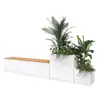 Balcón Asiento de Acero Inoxidable Maceta Combinación Taburete Patio Exterior Calle Comercial Divisor Asiento de Tarjeta de Hierro Canaleta para Flores Alberca para Flores
