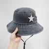 Nuevo sombrero de montañismo con parasol de primavera y verano, sombrero de vaquero con estrellas vintage, sombrero de pescador para acampar al aire libre para mujer, sombrero de lavabo de moda