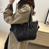 Bolso Tote Lichi de Moda Estilo Coreano para Mujer 2024 Textura de Alta Calidad Gran Capacidad Bolso de Hombro para el Trabajo y el Viaje