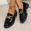 Zapatos Pequeños de Charol Retro para Mujer, Nuevos de Primavera, Moda Británica, Plataforma de Suela Gruesa, Zapatos de Una Sola Pieza, Mary Janes Negros