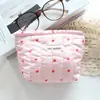Nova Bolsa de Algodão Acolchoada Doce e Fresca para Batom Bolsa Portátil para Armazenamento de Artigos de Higiene Pessoal Bolsa Organizadora de Armazenamento Diversificado Floral