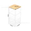[Tienda de fábrica] Caja de almacenamiento de hisopos de algodón acrílica apilable portátil transparente para el hogar, contenedor cosmético cuadrado