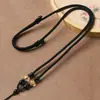 Collar de Cuerda con Cuentas Transparentes de los Doce Signos del Zodiaco Colgante Tejido a Mano Cuerda para Colgar Correa para el Cuello Ajustable para Hombres y Mujeres