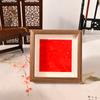 Nuevo Marco de Fotos Cuadrado DIY Estilo Chino Caligrafía Escrita a Mano en Blanco Papel Xuan Rojo con Tarjeta de Cartón Dorada Palabra Mini Marco de Fotos Mesa