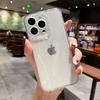 Capa de telefone transparente com bordas retas para Apple 15ProMax TPU macio iPhone11 All-inclusive Simple 16 Capa protetora