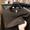 Sudaderas de cuello redondo y manga larga para otoño e invierno, camisetas de moda y tendencia, capas base para hombre, tops versátiles, venta directa de fábrica, en stock