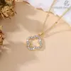 Cadena para clavícula de flor de cuatro pétalos hueca de diamante nueva de origen transfronterizo collar para mujer europeo y americano deseo más vendido collar de flor de cuatro hojas
