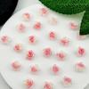 Accesorios para uñas con camelia fina y brillante de doble color, accesorios para uñas con rosa luminosa, accesorios para pendientes dulces, accesorios para decoración de uñas.