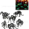 Novo Cartão de Chão para Pátio de Halloween Gato Crânio Luminoso Decoração para Pátio Externo Gramado Cartão de Chão de Halloween